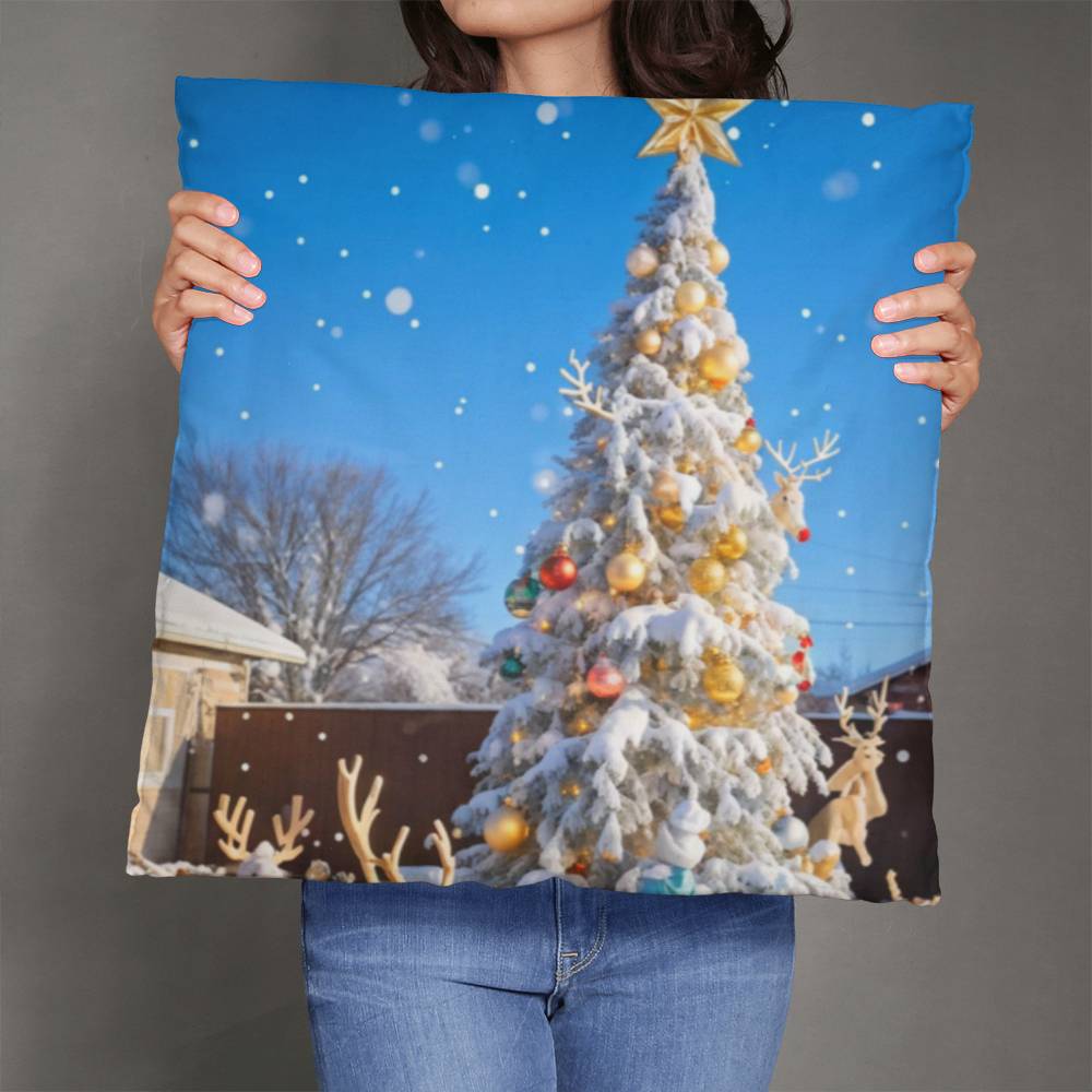 Glitter tree classic Pillow cover with insert 14" x 14"