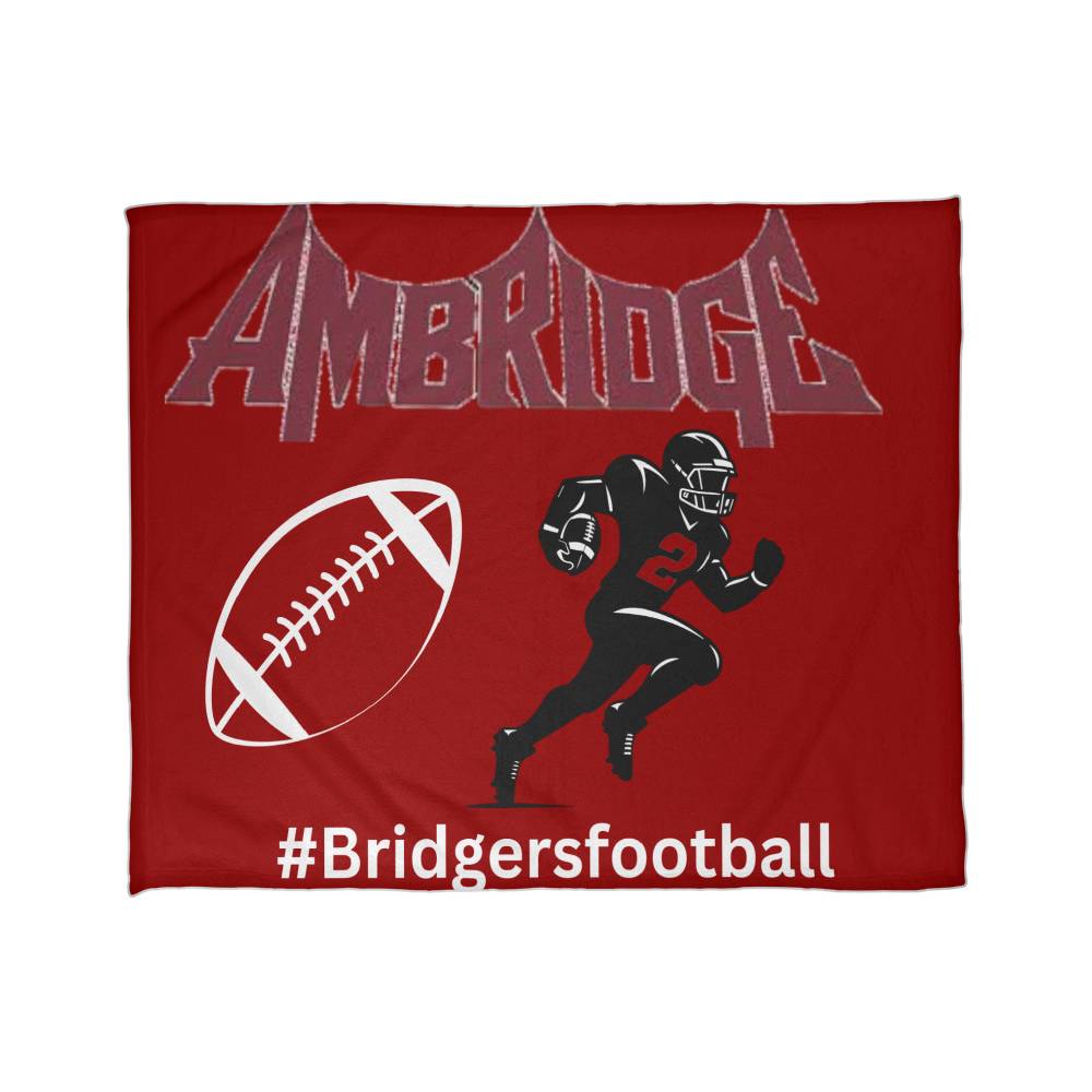 Bridgers FootballCoral Fleece Blanket (4:3)