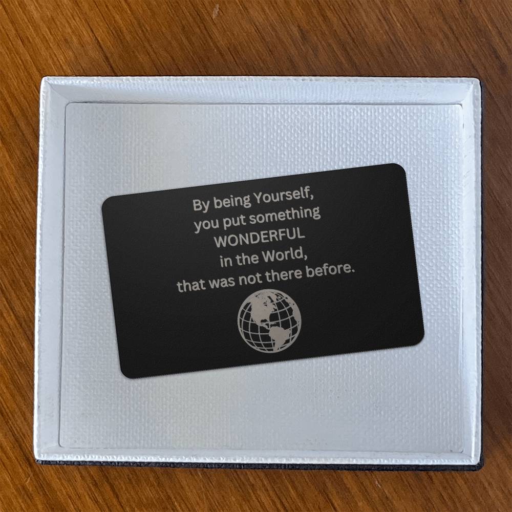 Metal Wallet Card  by being yourself