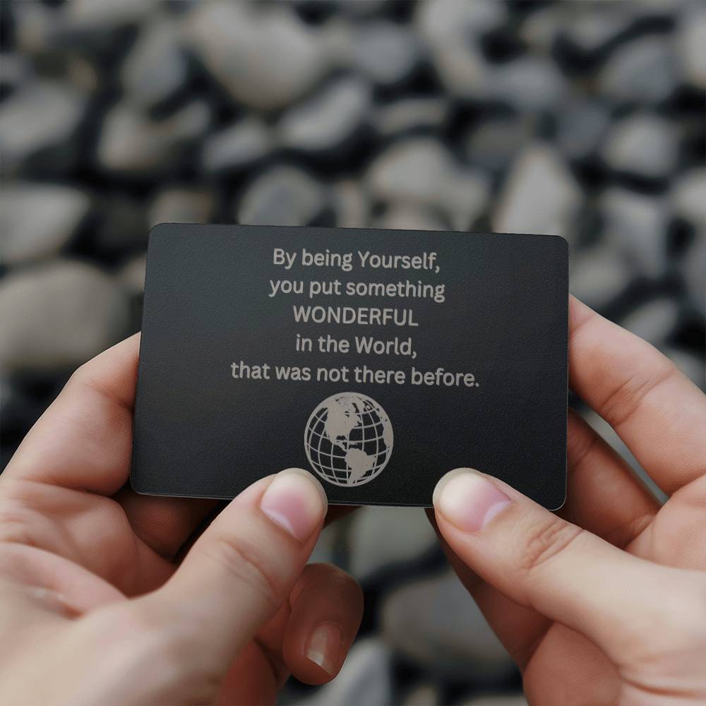 Metal Wallet Card  by being yourself