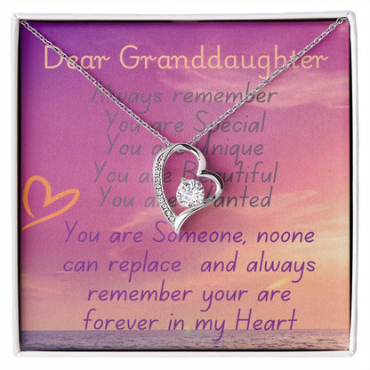 Dear  Granddaughter  Forever Love Necklace