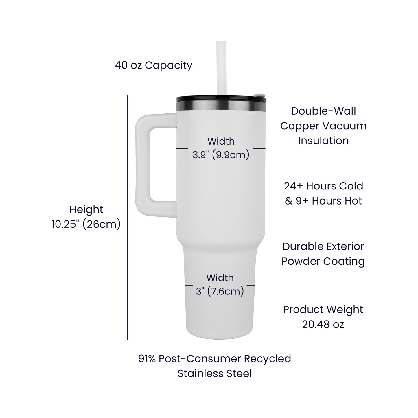 Pinnacle 40oz Tumbler  Get Stuff done