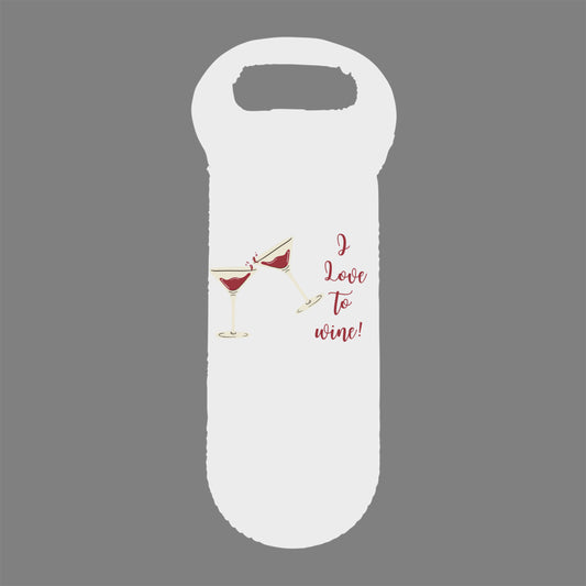 I love to Wine   Wine Tote w/cotkscrew