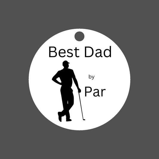 UV Printed Plastic Car Ornament (Small)  Best Dad by Par