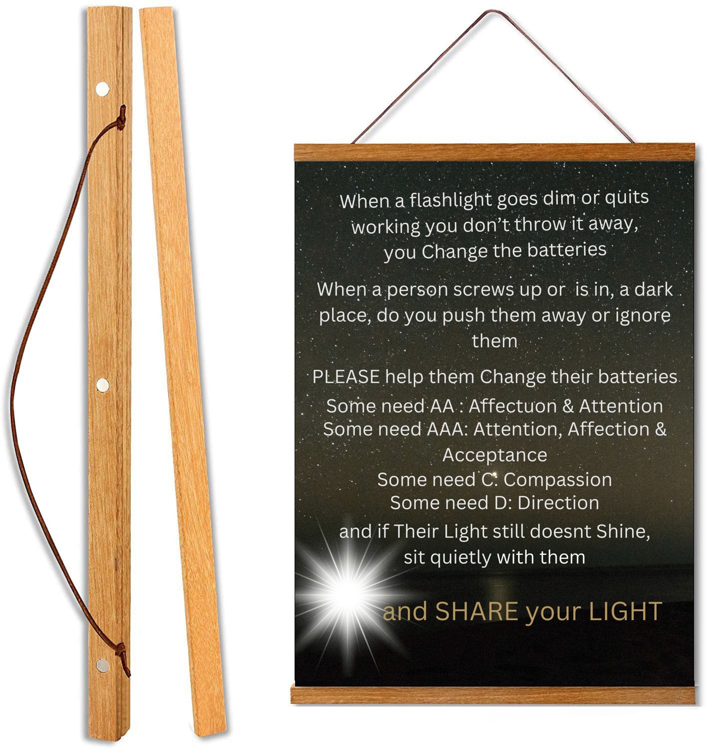Hanging Canvas flashlight prayer