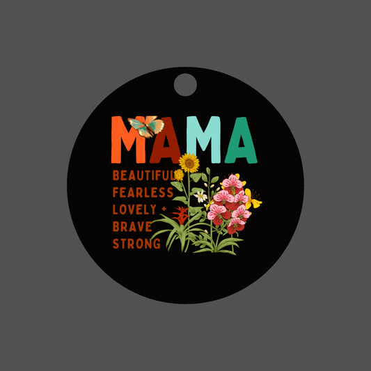 UV Printed Plastic Car Ornament (Small)  Mama