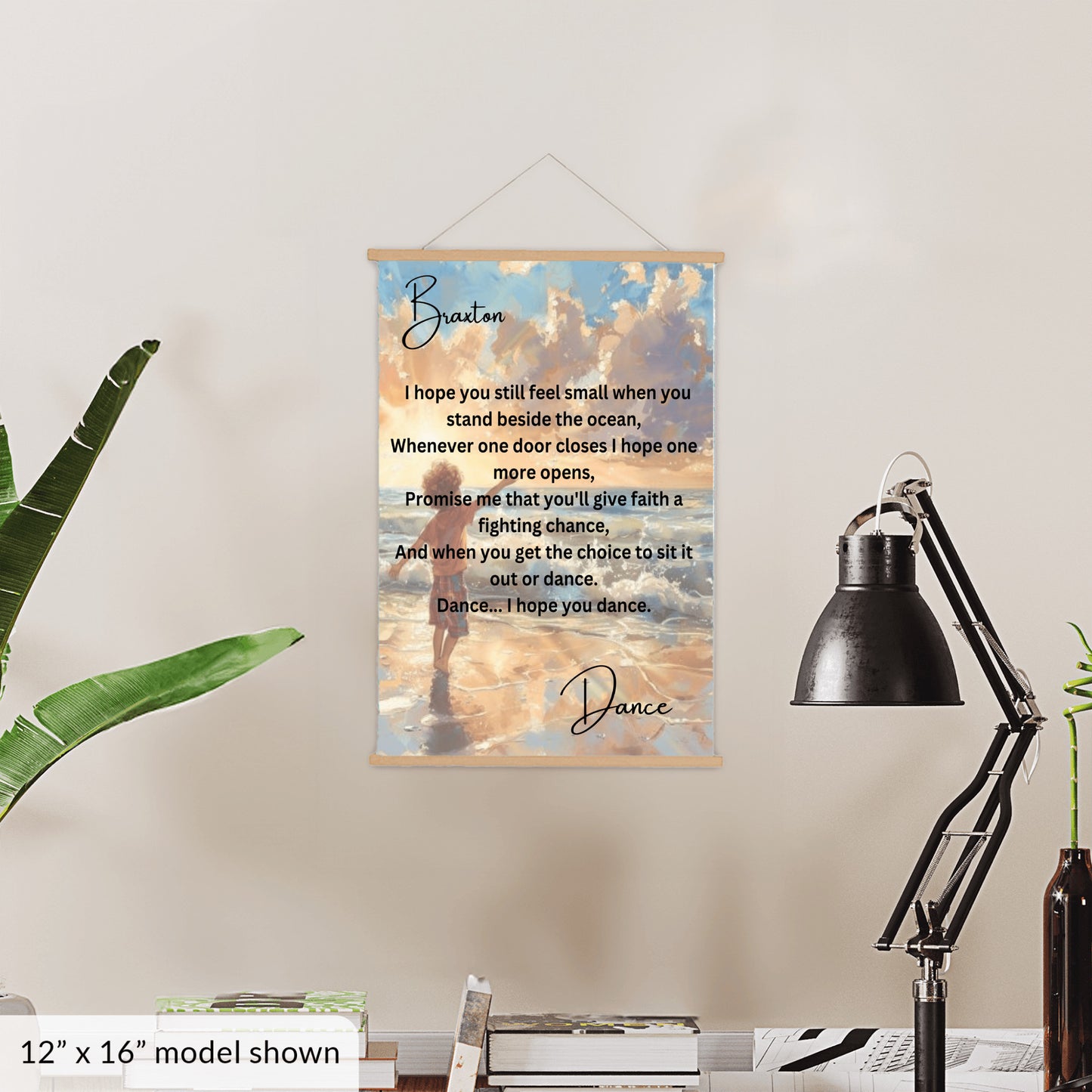 Hanging canvas I hope you dance   2nd stanza personalized