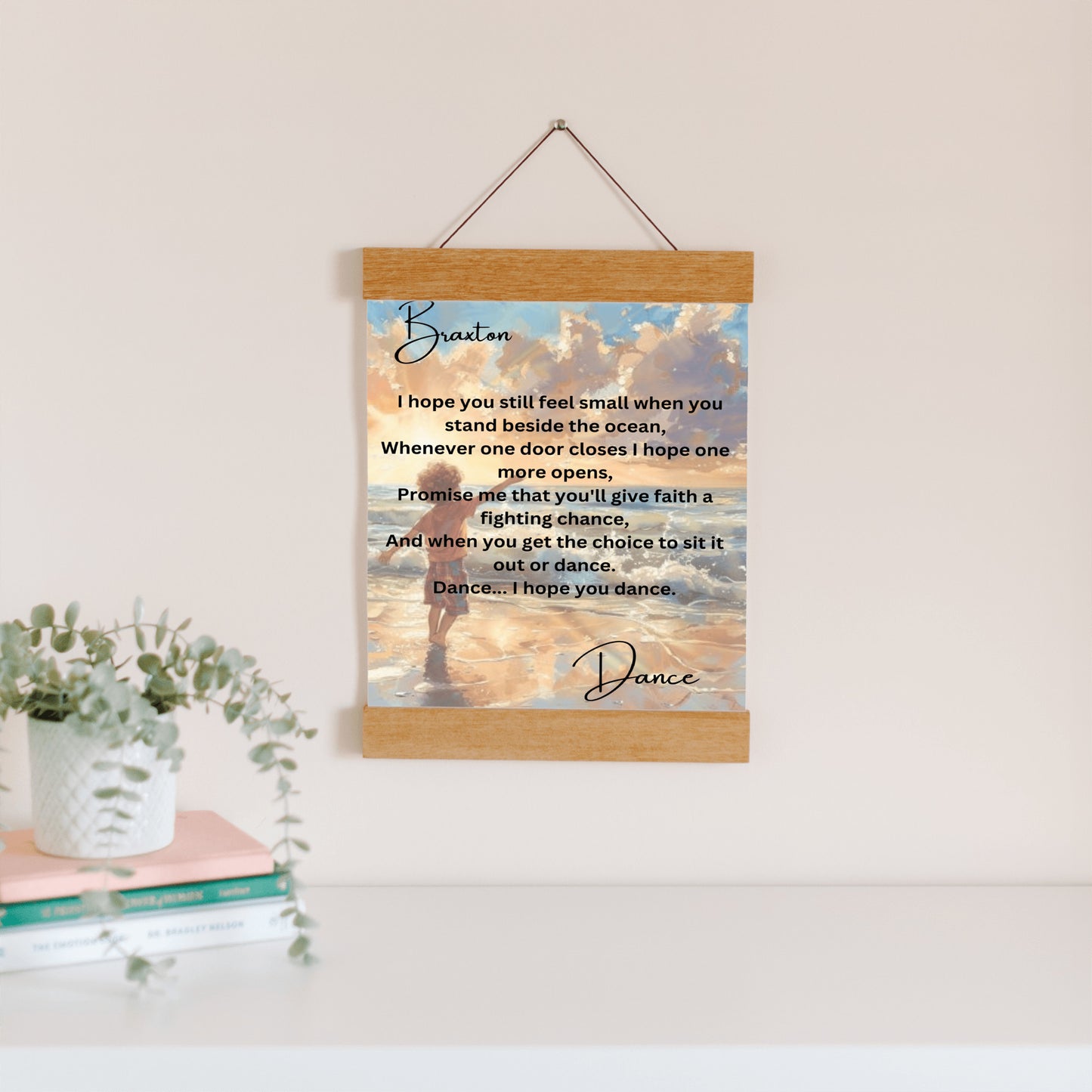 Hanging canvas I hope you dance   2nd stanza personalized