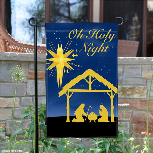 Garden Flag - 24" x 36" Oh Holy Night