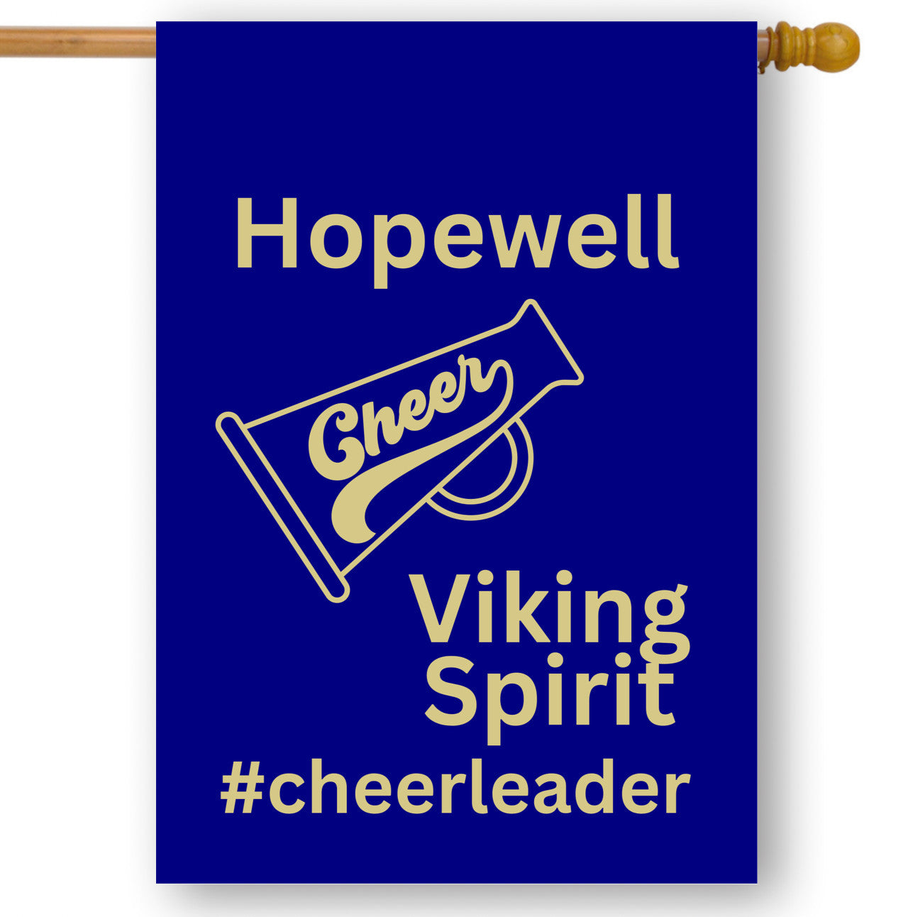 Medium House Flag 18in x 27in Single-Sided   Hopewell Cheerleader