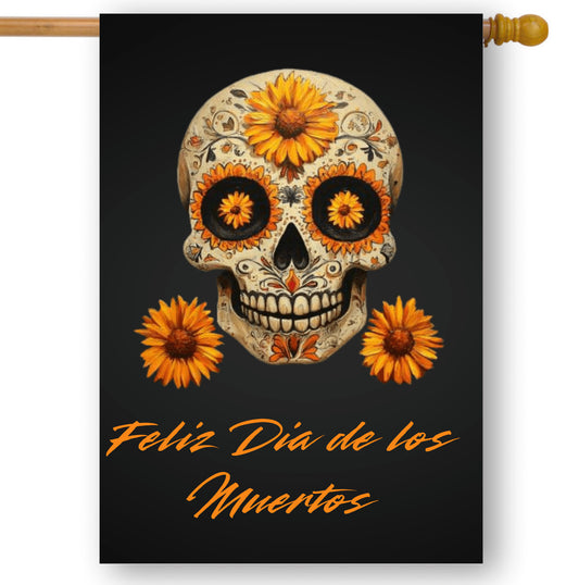 Medium House Flag 18in x 27in Single-Sided Dia day los Muertos