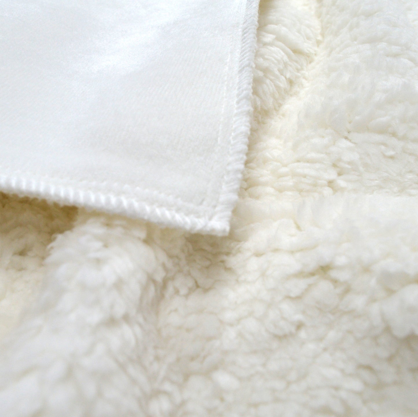 White Sherpa Polar fleece blanket Double layer  Semper Fi